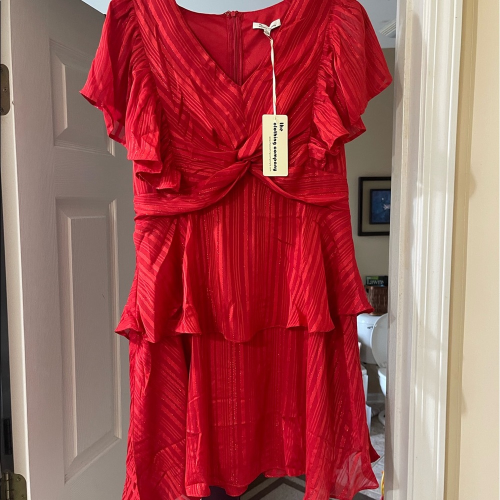 NWT red dress size L